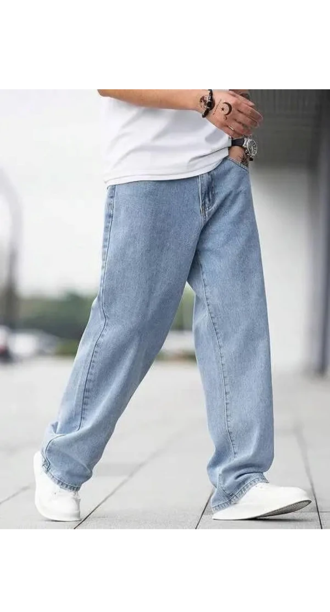Denim Light Blue Baggy Jeans