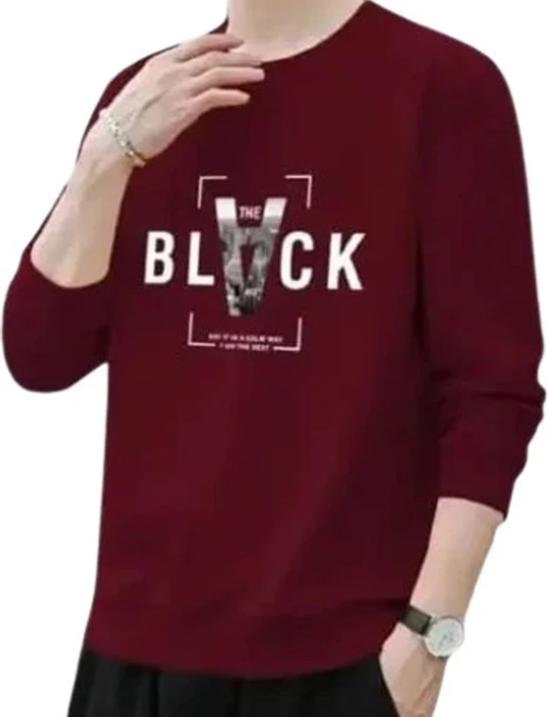 Priented Men Maroon, White T-Shirt