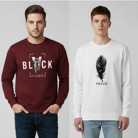 Priented Men Maroon, White T-Shirt