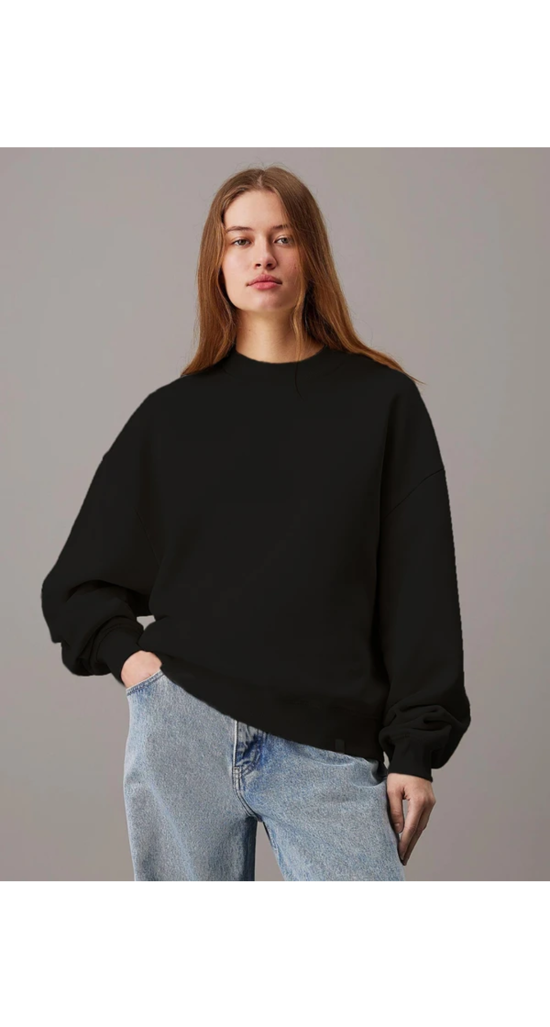 Women Full Sleeves Solid Sweatshirt