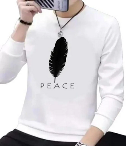 Priented Men Maroon, White T-Shirt