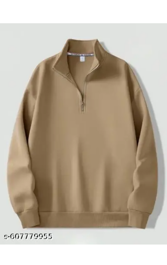 Men Fleece Collar Neck Sweatshirt