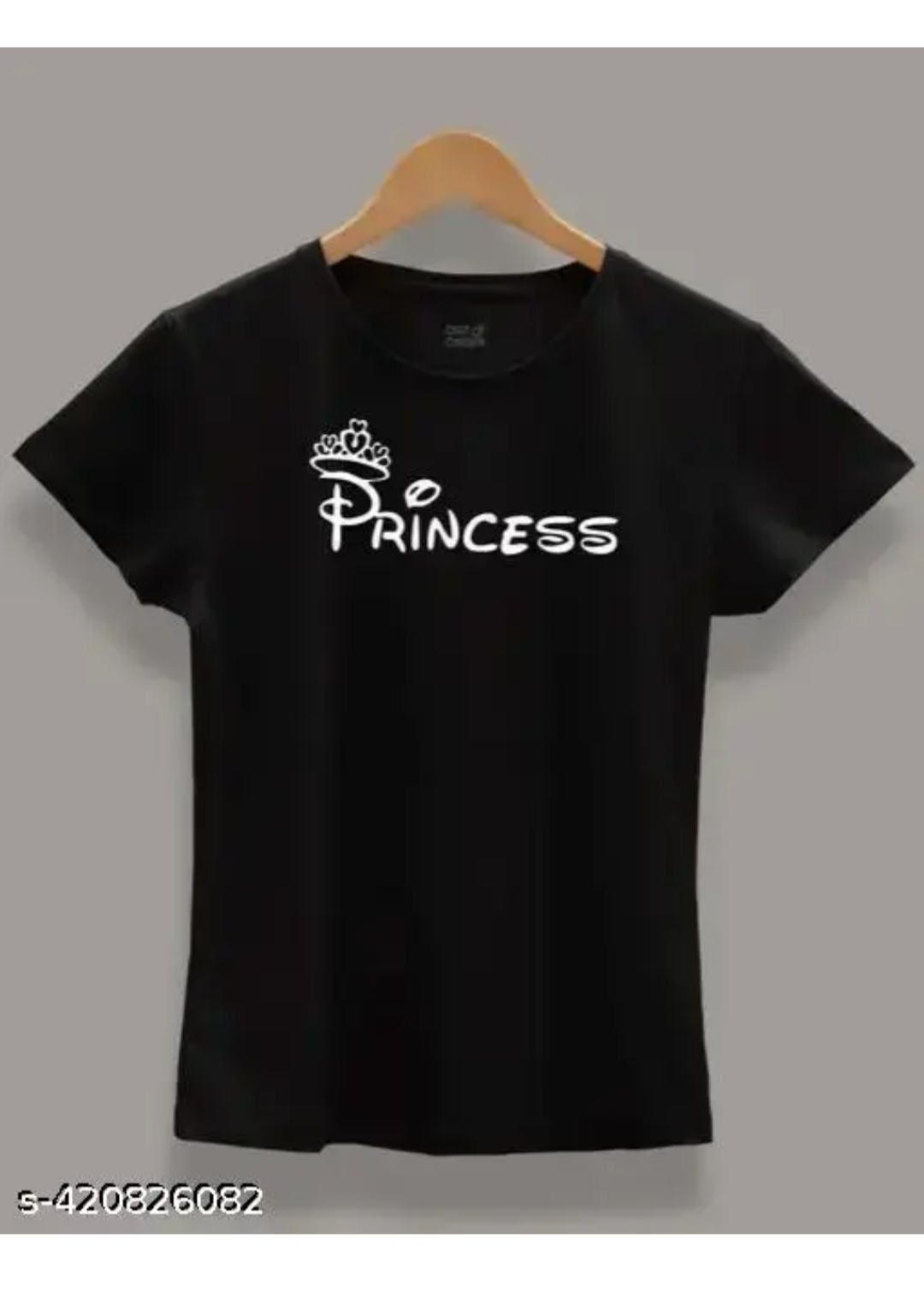 Classic Black Graphic Princess Tshirt