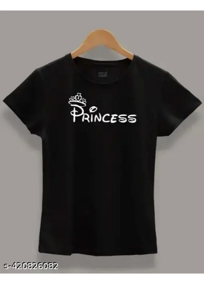 Classic Black Graphic Princess Tshirt