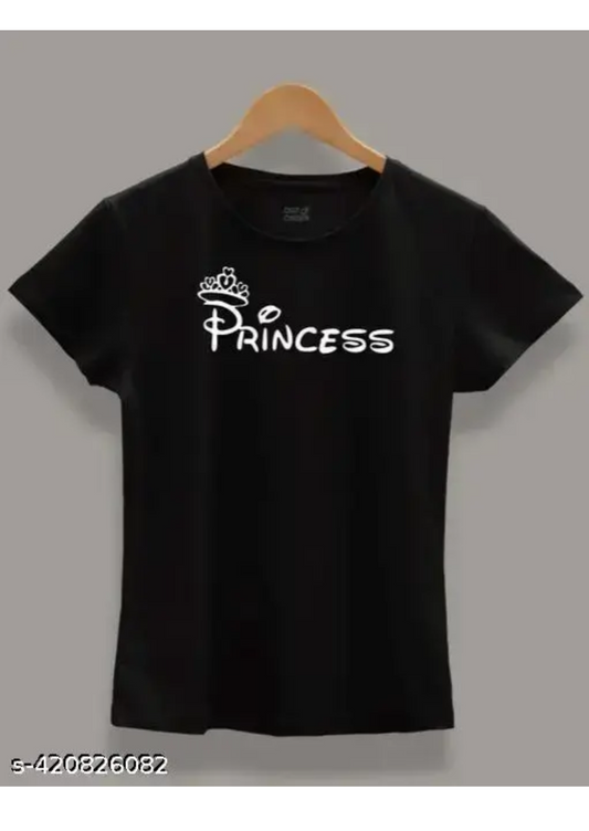 Classic Black Graphic Princess Tshirt